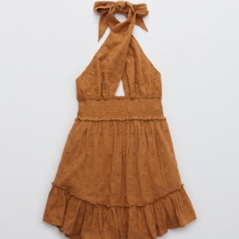 Aerie Spring Fling Halter Dress